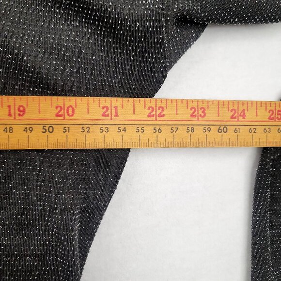 Veronica M V-Neck Cinched Front Sweater With Metallic Shimmer Black XL - Picture 7 of 8